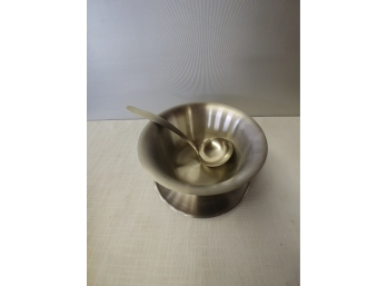 Mid-century Purinox Stainless Steel Condiment Dish And Ladle
