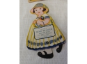 Three Advertising Needle Cases And Cut Out Of Girl