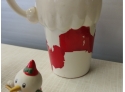5 Piece Christmas Ceramics Lot Including Holt Howard Pitcher