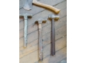 Three Old Claw Hammers A Ball-peen Hammer And A Pexto Acts As Is