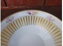 Floral Decorated Two Handled Hand-painted Nippon Bowl