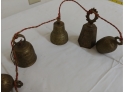Large String Of 15 Handcrafted Indian Brass Bells