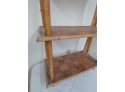 Three Tier Bamboo Shelf With Parquetry Inlay