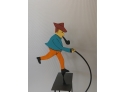 Handcrafted Sheet Metal Balance Toy Of Man With Pipe