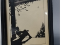 Signed Ruth Campbell Silhouette Of Lady Gazing At Star