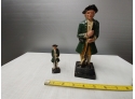 Cast Iron Minuteman Doorstop And Matching Minuteman Miniature Figure