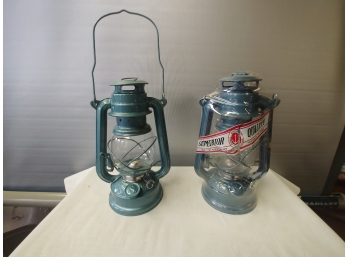 2 Steel Barn Style Lanterns