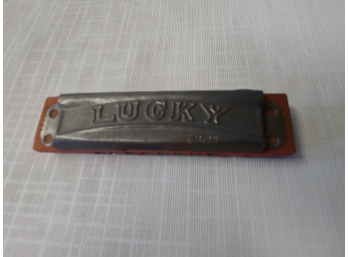 Lucky 10 And Wood Toy Harmonica