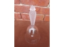 Schmidt Crystal Bell With  Frosted Egyptian Pharaoh Handle