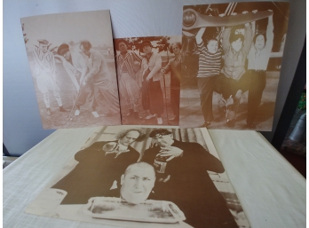 Four Three Stooges Sepia Photographs