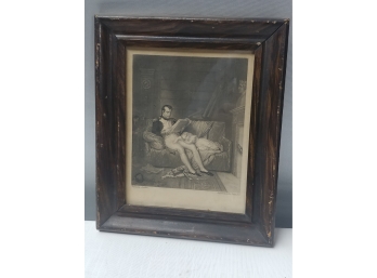 Steel Engraving Of Napoleon And His Daughter
