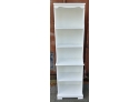 White Painted Step-back Pine Bookshelf