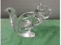 Mid-century Figural Crystal Squirrel Candy Dish