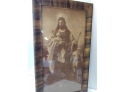 Print Of Jesus As Shepherd In Wood Grained Frame