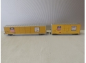 Two Union Pacific Railroad Automated Rail HO Gauge Box Cars