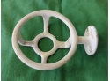 White Enamel Over Cast Iron Wall Mount Cup Holder
