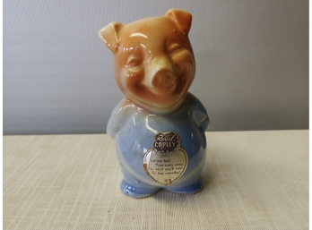 Royal Copley Pottery Piggy Bank With Original Label