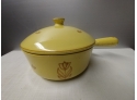 Dru Mid-century Cast Iron And  Enamel Cooking Pot With Lid