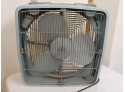 Mid-century Blue Steel Cased Westinghouse Automatic 4-speed Fan