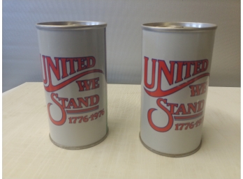 2 Bicentennial Commemorative 7UP Soda Cans