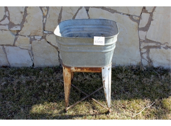 Antique Wash Tub On Rollers