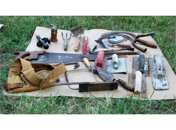 Cement Tools, Oil Can, Weed Wacks, Pry Bar, Hand Drill