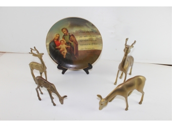 Brass Deer, Religious Plate