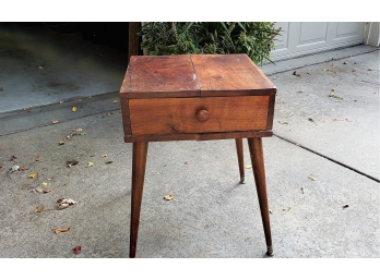 Single Drawer Wood Table 17 X 17 X 24 H