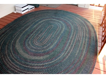 One Large Braided Rug Approximately 10 Foot X 8 Foot, Matches Two Small Rugs