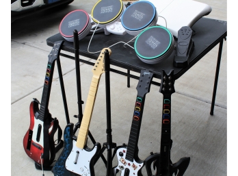 4 Guitars, Drum Set, Wii Board