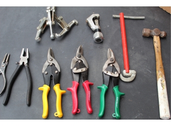 Sockets, Hammer, Pliers, Tin Snips, Gear Puller