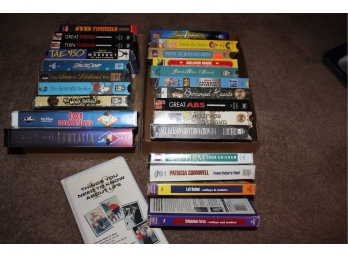 Lot Of Kids And Workout VHS Tapes, Inc. 2 Disney, 4 Books On Cassette & Series On Cassettes