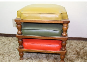 3 Retro Stacking Footstools, Ethan Allen, 8' Each