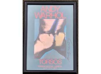 Original Signed ANDY WARHOL “TORSOS “ Poster 1977 Framed