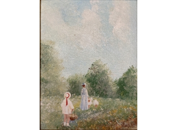 French Impressionist Oil On Canvas Painting Signed Montrec