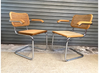 Pair Of Mid-Century Cantilever Chairs - Made In Italy