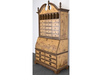 Spectacular Chinoiserie Secretary Desk In The Manner Of Maitland Smith