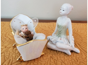 The Baby And The Balerina Porcelain Figurines