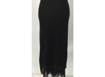 Cosabella Black Long Stretch Skirt Made In Italy