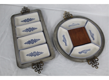 Vintage Pfaltzgraff Relish & Cheese Serving Dishes & Trays