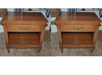 Pair Of Matching Maple  End Tables