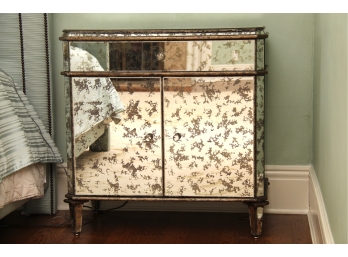 A Pair Of Mirrored Nightstand Cabinets Paid $2700