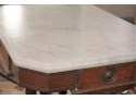 Antique Marble Top Side Table (please View Photo And Description)
