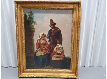 19th Century Oil On Canvas Framed 21 X 26 Artist Unknown