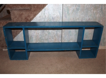 Two Blue Wooden Storage Shoe Rack/Shelves (Only One Pictured)