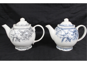 222 Fifth Adelaide Grey, Blue & White Teapots