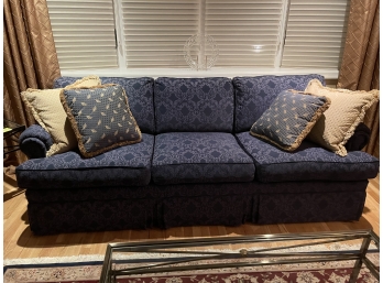 Lovely Blue Ethan Allen 3 Seat Sofa