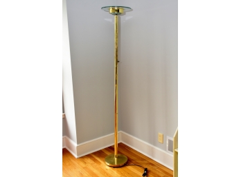 Brass Halogen Torch Floor Lamp