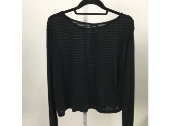 Mossimo Black Sheer Top Size M New With Tags