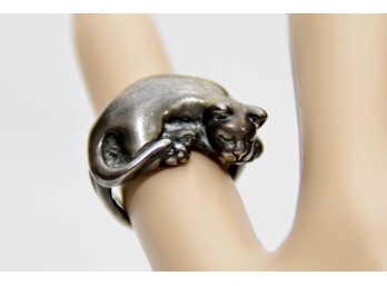 Sterling Silver Cat Ring, Child Size